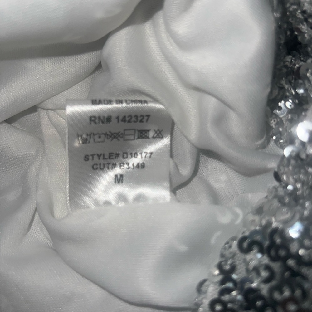 Silver Sequin Mini Dress - Picture 8 of 8